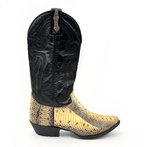Python Snakeskin Cowboy Boots | Vintage El General Classic Western Streetwear
